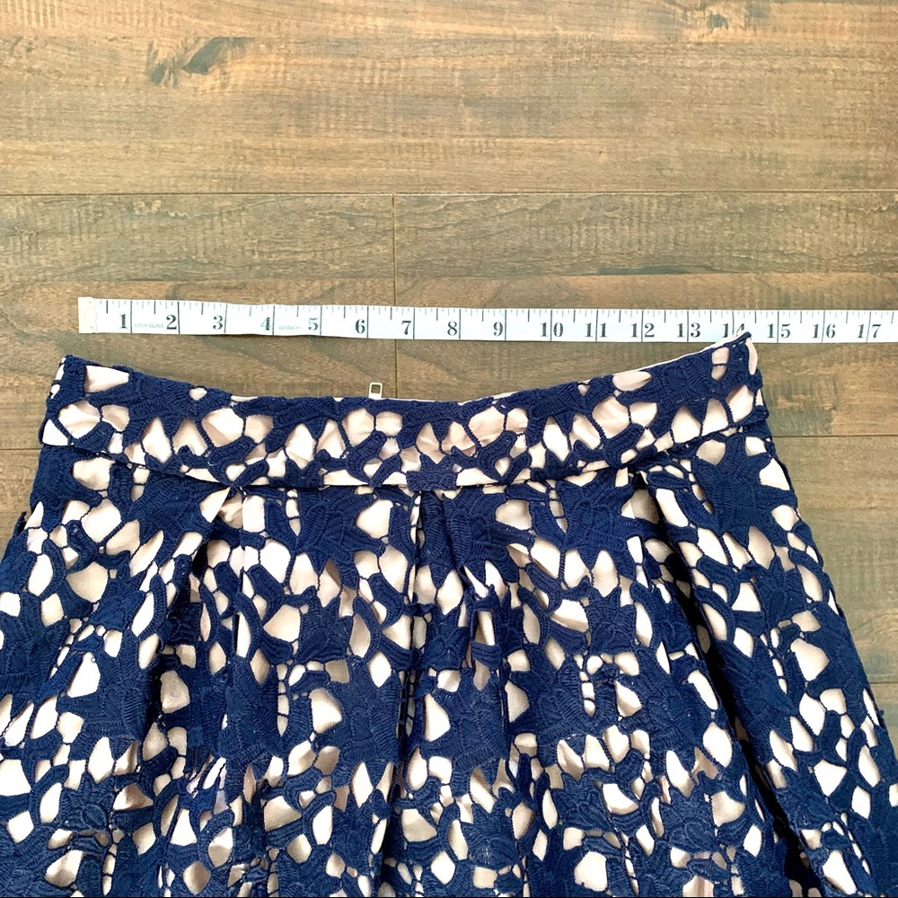 Blush Noir Navy Lace and Pink underlay Skirt SZ- L - Picture 2 of 10